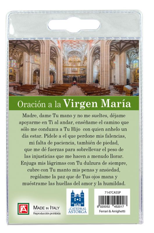 portachiavi catedral de astorga con preghiera in spagnolo