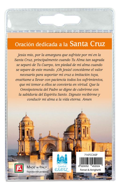 portachiavi catedral de cadiz con preghiera in spagnolo