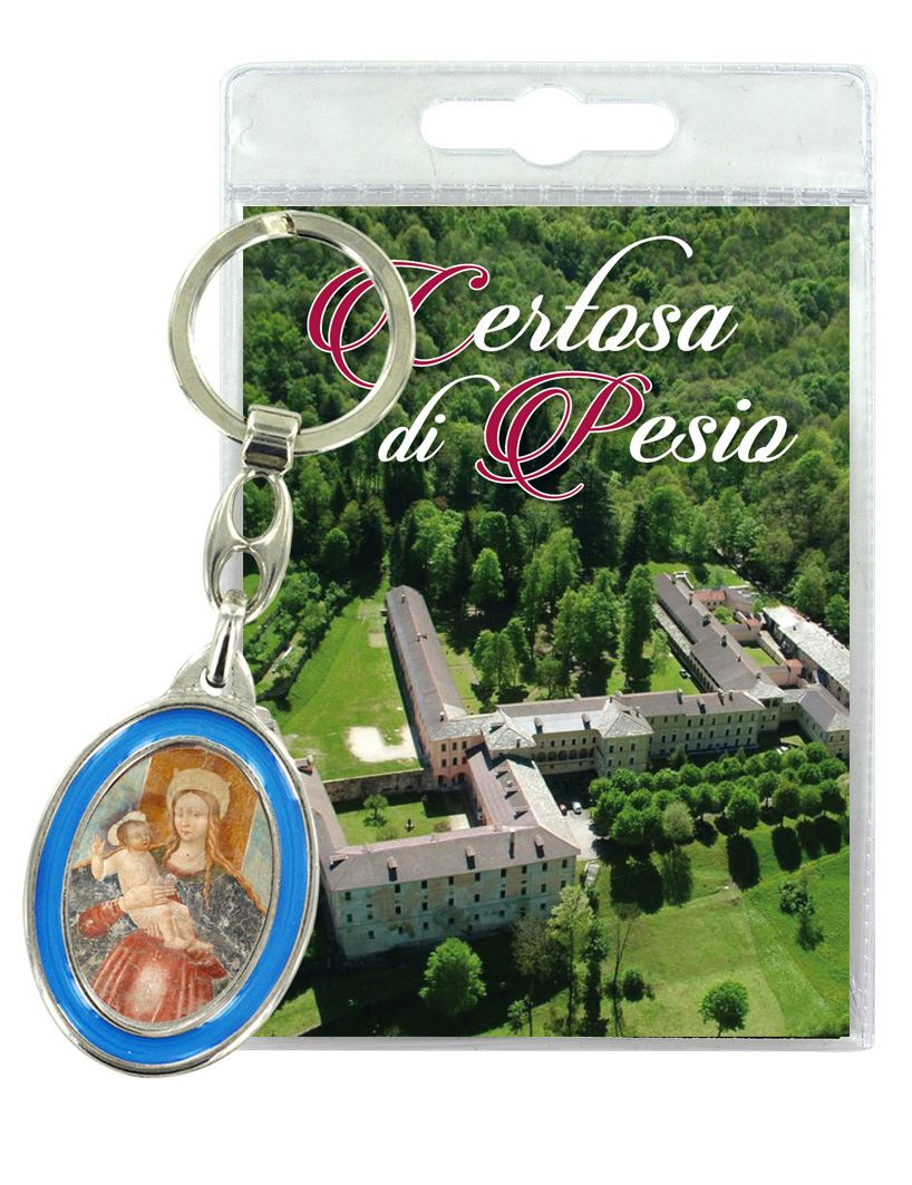 portachiavi madonna della certosa di pesio con preghiera in italiano