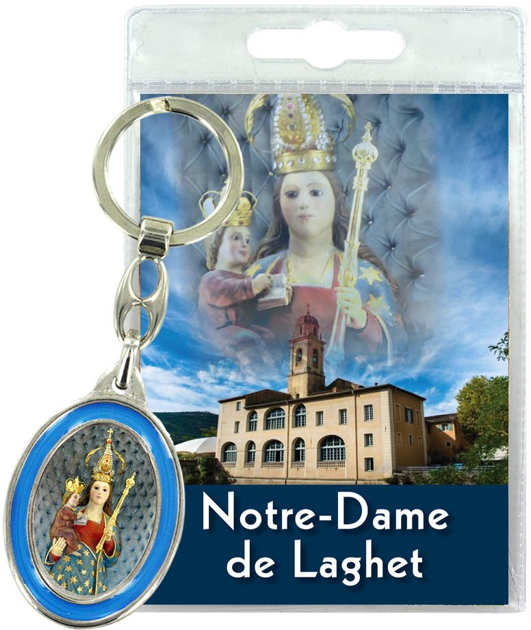 portachiavi notre dame de laghet con preghiera in francese