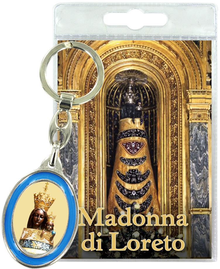 portachiavi madonna di loreto con preghiera in italiano