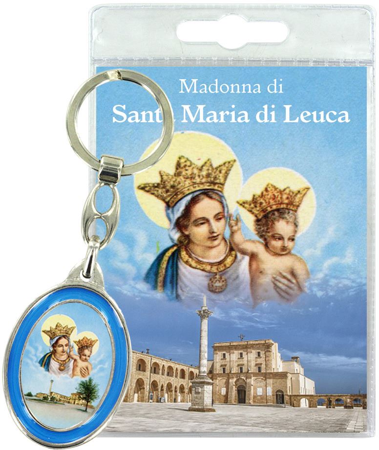 portachiavi madonna di santa maria di leuca con preghiera in italiano