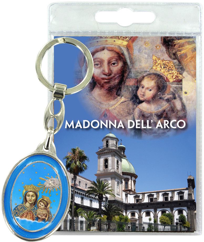 portachiavi santuario madonna dell'arco con preghiera in italiano