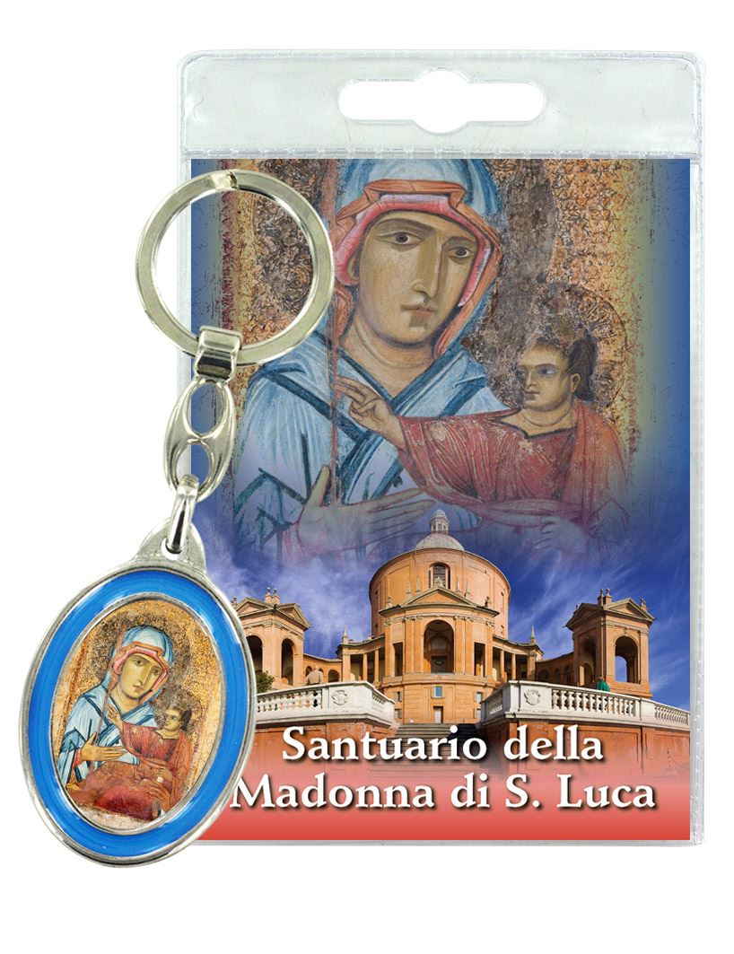 portachiavi madonna di san luca con preghiera in italiano