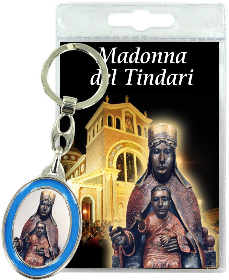 portachiavi madonna di tindari con preghiera in italiano