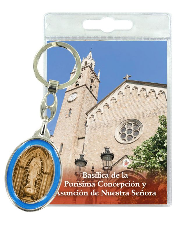 portachiavi basilica de la purisima concepcion con preghiera in spagnolo