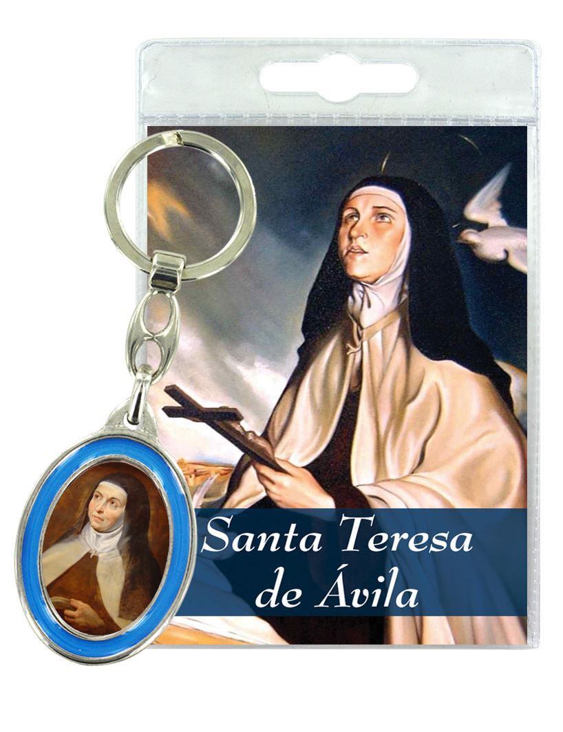 portachiavi santa teresa d'avila con preghiera in spagnolo