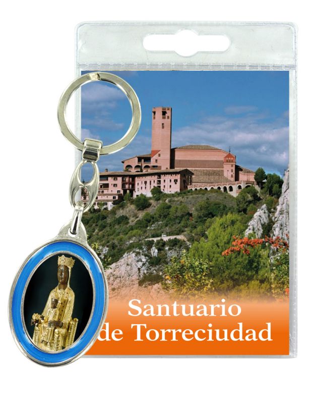 portachiavi santuario de torreciudad con preghiera in spagnolo