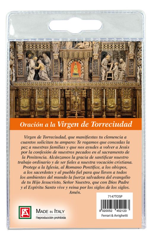 portachiavi santuario de torreciudad con preghiera in spagnolo