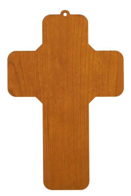 crocifisso per bambini con la preghiera dell'ave maria in spagnolo - 12 x 18 cm