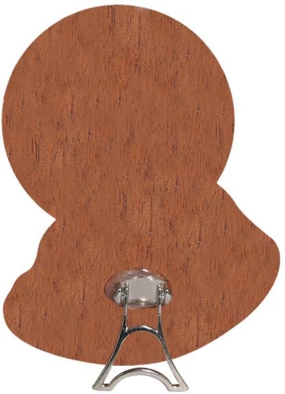 immagine di san pio sagomata su legno mdf con appoggio - 6,2 x 8,6 cm 