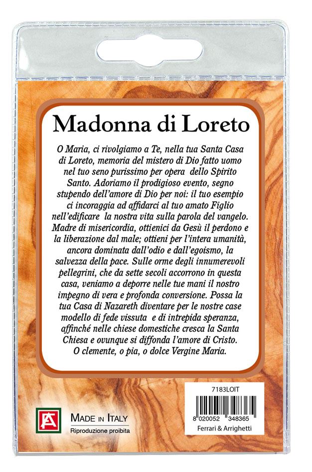 Blister Preghiera A Madonna Di Loreto Con Bracciale Italiano Rosari