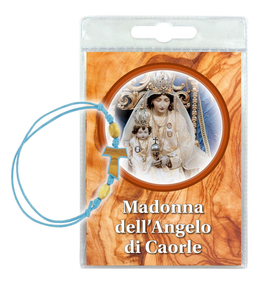 blister preghiera a madonna dell'angelo di caorle con bracciale - italiano