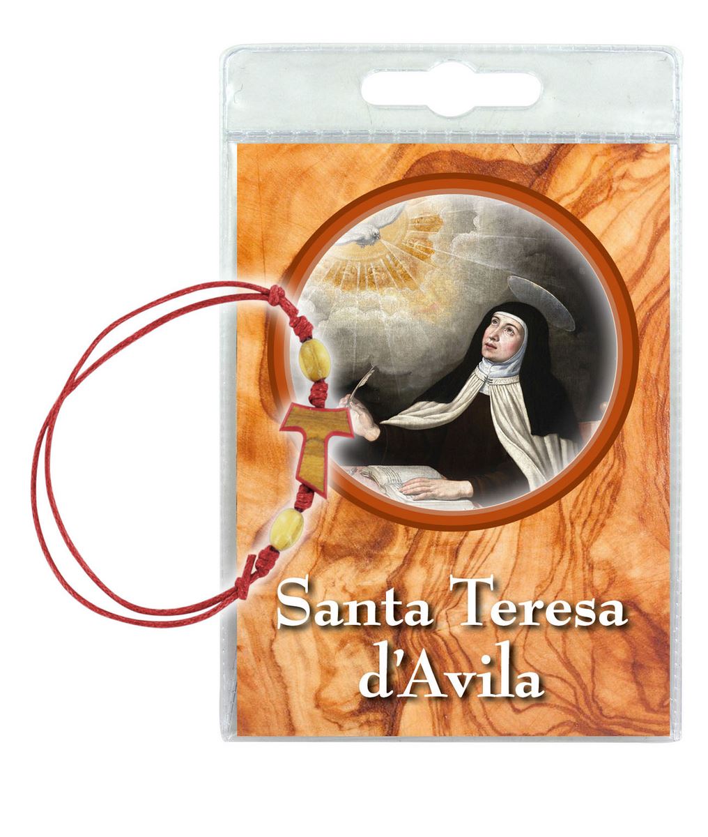 blister preghiera a santa teresa avila con bracciale - italiano