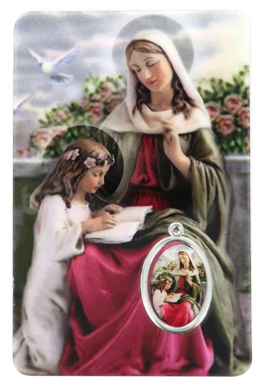 card sant anna in pvc - 5,5 x 8,5 cm - inglese