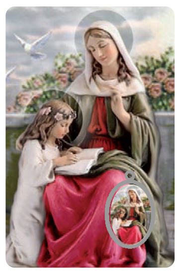 card sant anna in pvc - 5,5 x 8,5 cm - italiano
