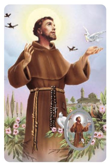 card san francesco in pvc - 5,5 x 8,5 cm - italiano