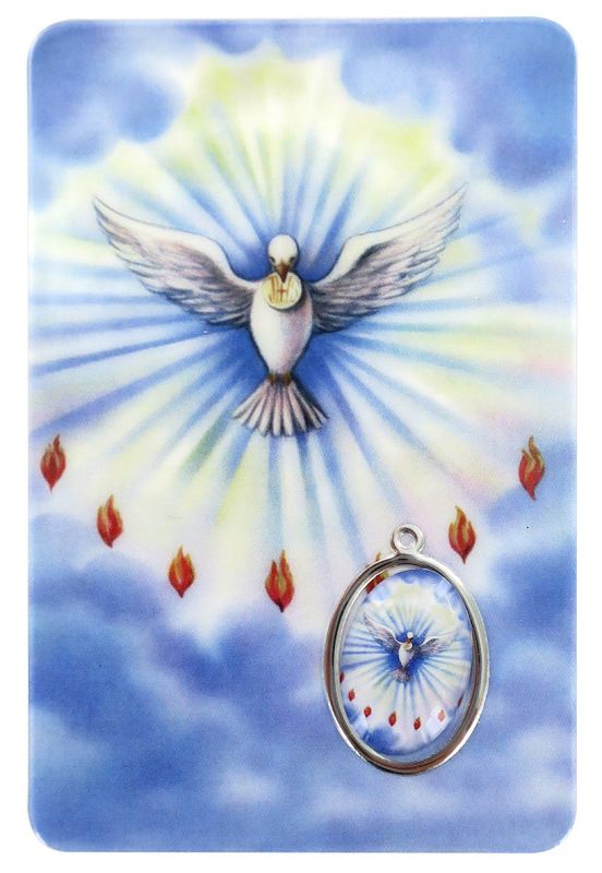 card spirito santo in pvc - 5,5 x 8,5 cm - francese