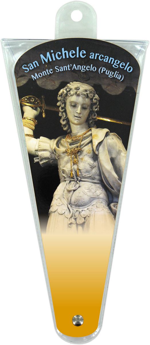 ventaglio preghiere a san michele arcangelo (a monte s. angelo-puglia) - altezza di 17,5 cm