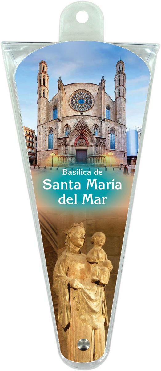 ventaglio preghiere basilica santa maria del mar in spagnolo - 17,5 cm