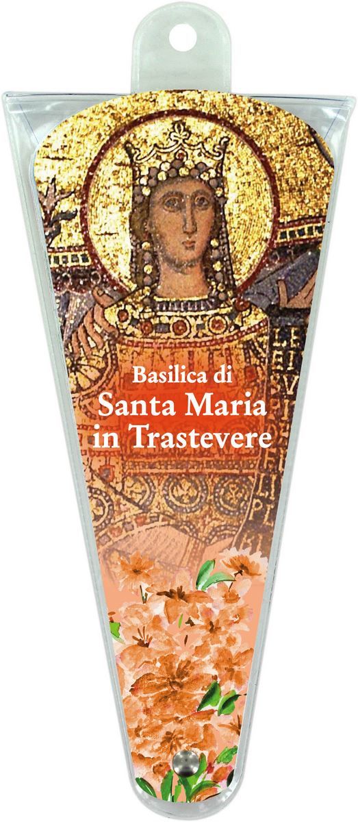 ventaglio preghiere basilica santa maria in trastevere in italiano - altezza di 17,5 cm