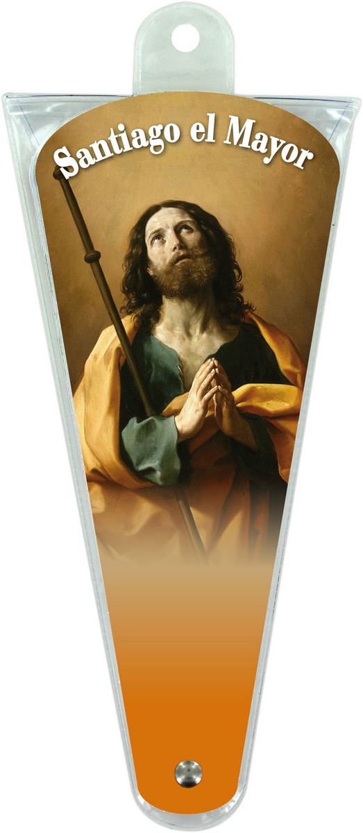 ventaglio preghiere a san giacomo il maggiore in spagnolo - altezza di 17,5 cm
