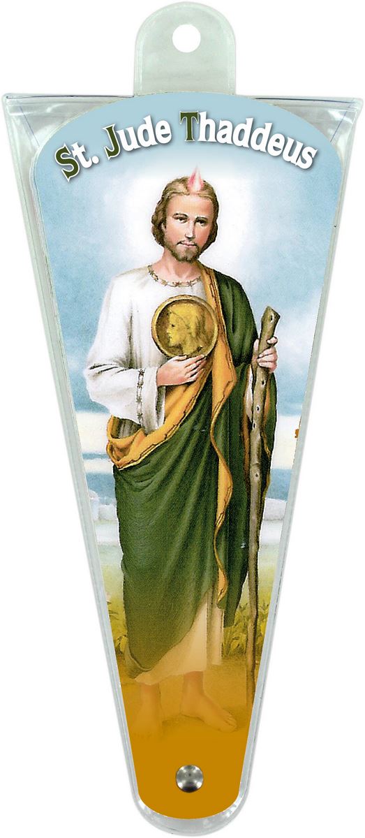 ventaglio preghiere a san giuda taddeo in inglese - altezza di 17,5 cm