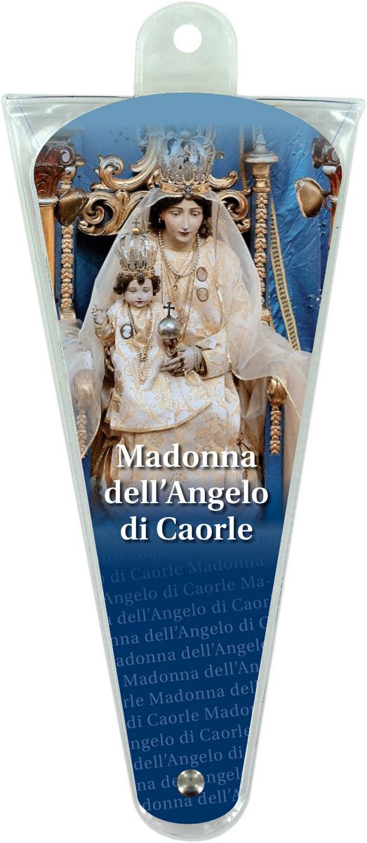 ventaglio preghiere alla madonna di caorle - altezza di 17,5 cm