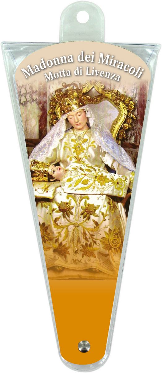 ventaglio preghiere alla madonna dei miracoli - altezza di 17,5 cm