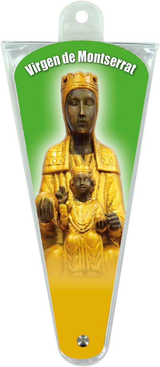 ventaglio preghiere alla madonna di montserrat in spagnolo - altezza di 17,5 cm