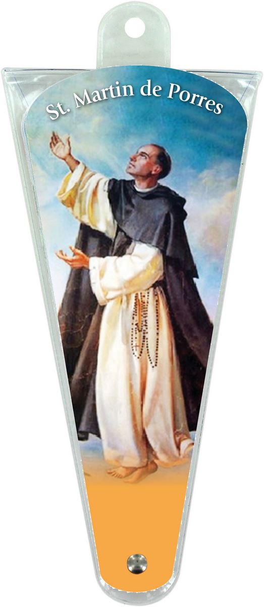 ventaglio preghiere saint martin de porres in inglese - altezza di 17,5 cm