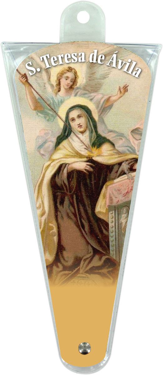 ventaglio preghiere a santa teresa d'avila in spagnolo - altezza di 17,5 cm