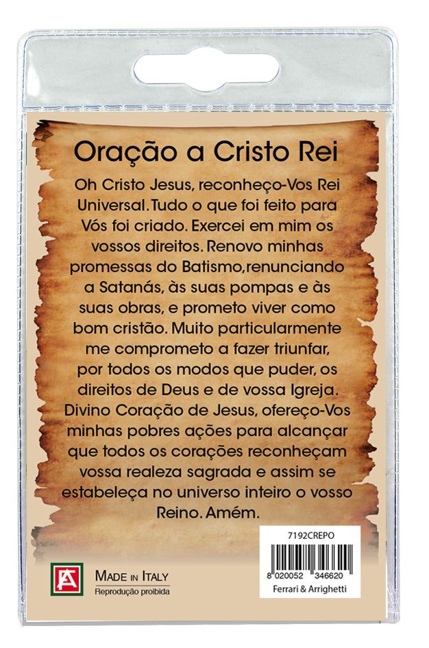 blister con ciondolo medaglia e perla cristo rei - portoghese