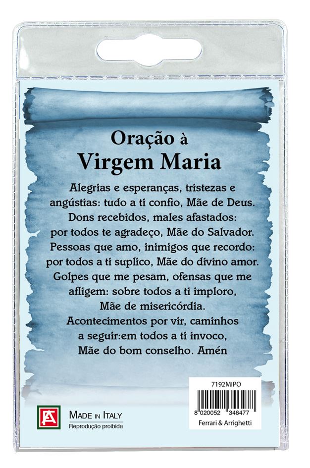 blister con ciondolo medaglia e perla madonna miracolosa - portoghese