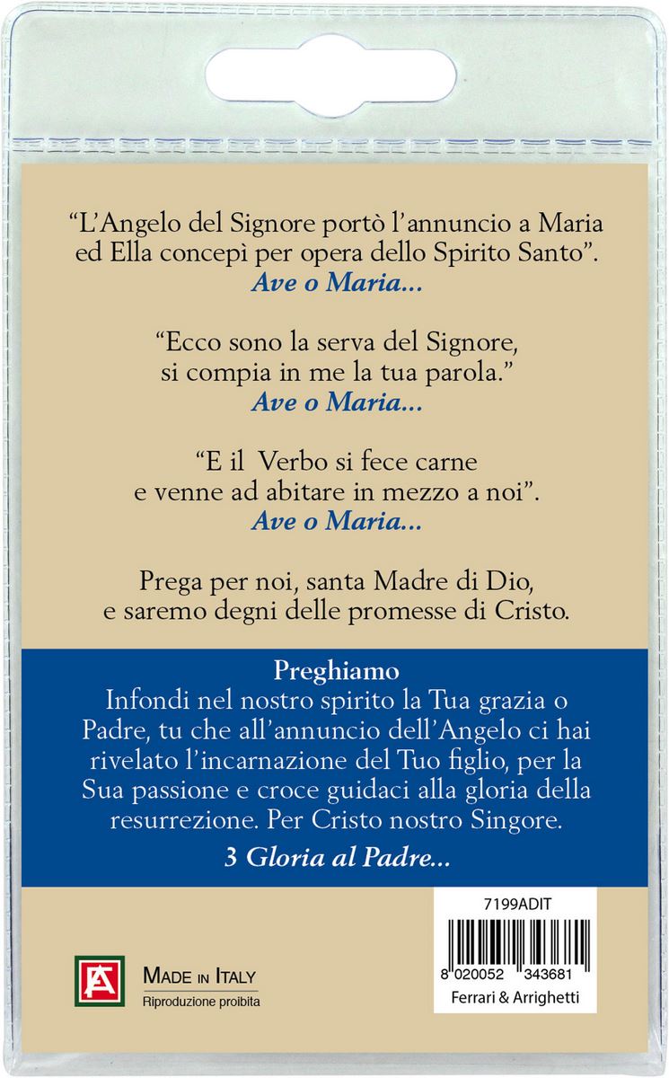 blister angelus domini con rosario in italiano