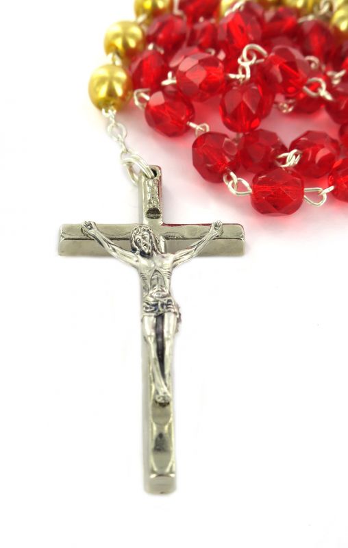 rosario anime dei sacerdoti con legatura a mano in metallo e spiegazione