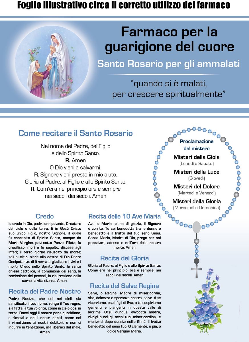 Rosario Infermeria Dell Anima Per La Madonna Di Lourdes Italiano Rosari