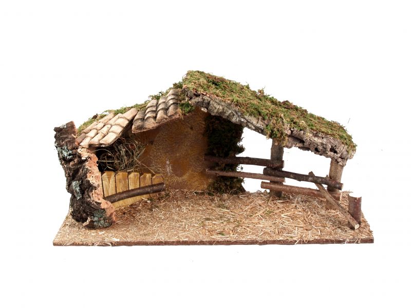 capanna con tettoia in tegole – bertoni presepe linea natale