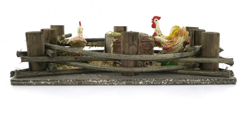 recinto con galline – bertoni presepe linea natale