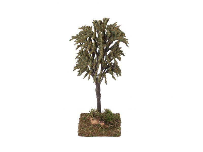 alberello per presepe, albero verde per presepio, accessorio presepe bertoni, plastica, altezza 17 cm