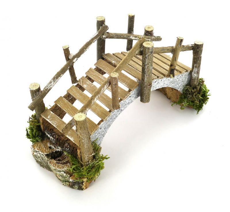 ponte per presepe, ponticello per presepe tradizionale bertoni, legno, 23 x 7 x 12 cm