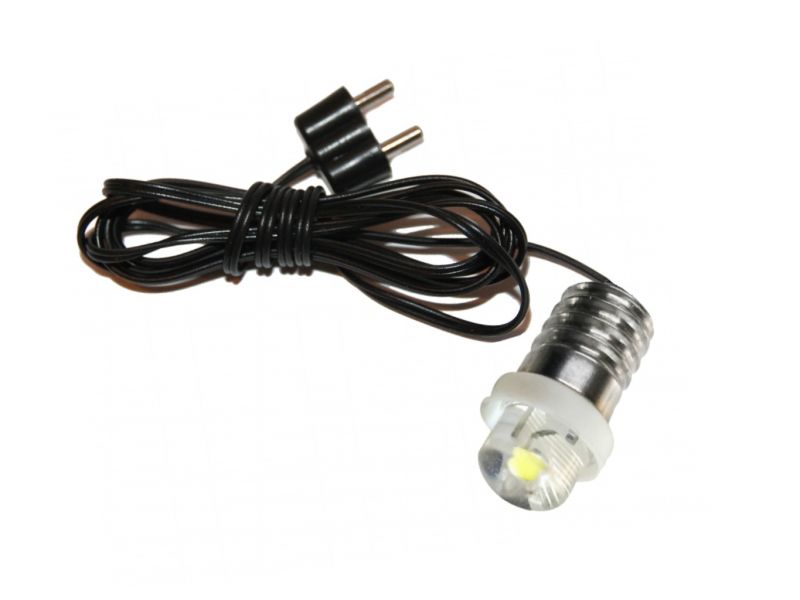 lampadina led per presepe, luce bianca calda con cavo e spinettina 3.5v, necessita trasformatore apposito non incluso