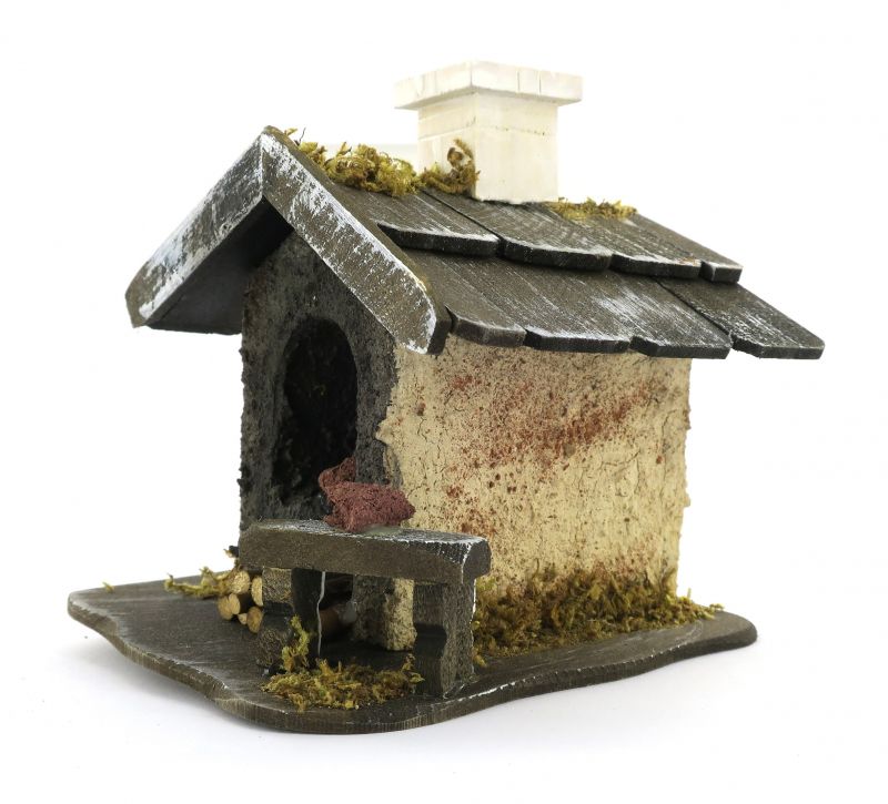 forno a casetta con fuoco led a batteria – bertoni presepe linea natale