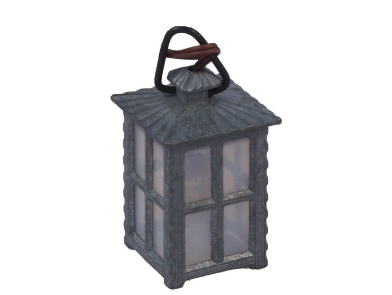 lanterna luce bianca per lampione di presepe, 3,5 v, metallo, grigio, 4 x 3 x 3 cm