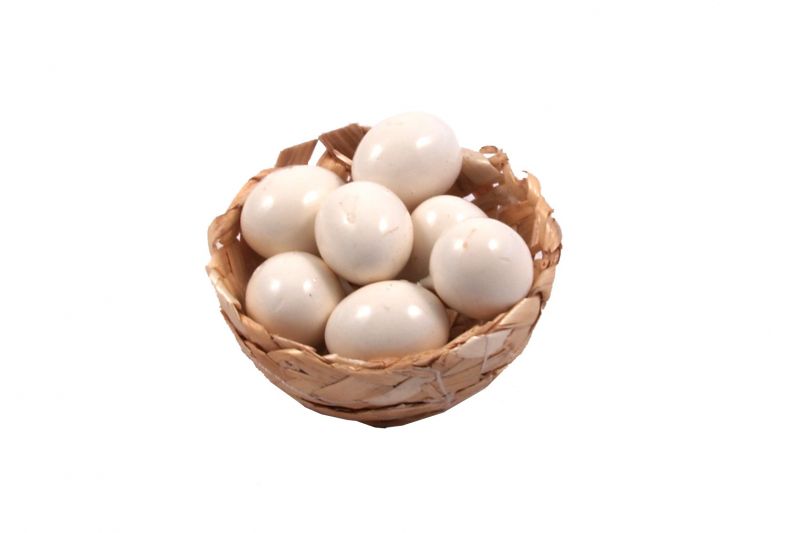 paniere con uova – bertoni presepe linea natale