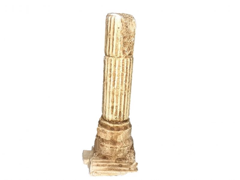 colonna in miniatura per presepe, linea presepi bertoni, gesso, 14 x 5 x 5 centimetri