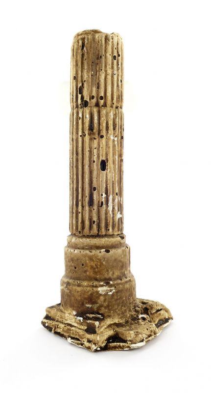 colonna in miniatura per presepe, linea presepi bertoni, gesso, 14 x 5 x 5 centimetri