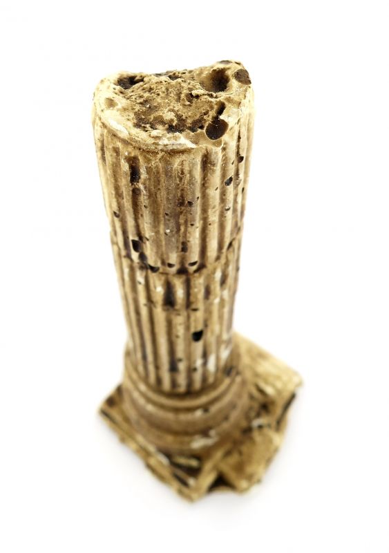 colonna in miniatura per presepe, linea presepi bertoni, gesso, 14 x 5 x 5 centimetri