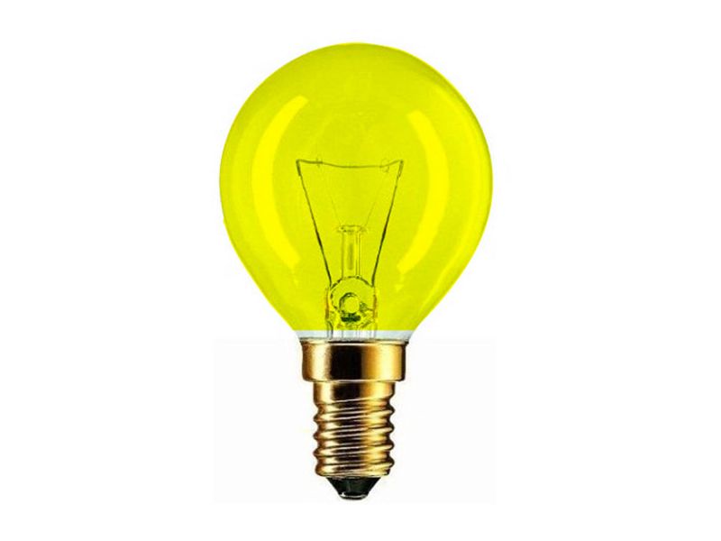 lampadina a goccia gialla  e14 da 25w a 220v – bertoni presepe linea natale