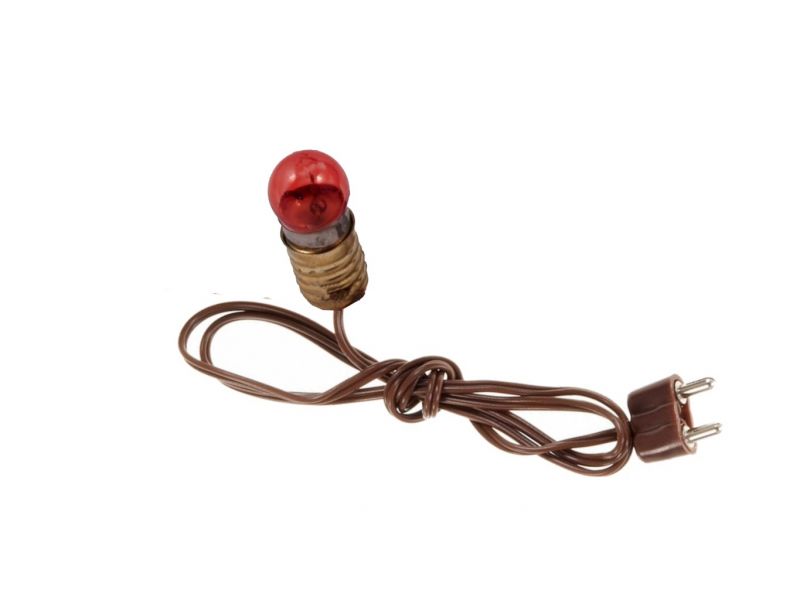 portalampada e10 + spina + lampada rossa 3,5 v – bertoni presepe linea natale